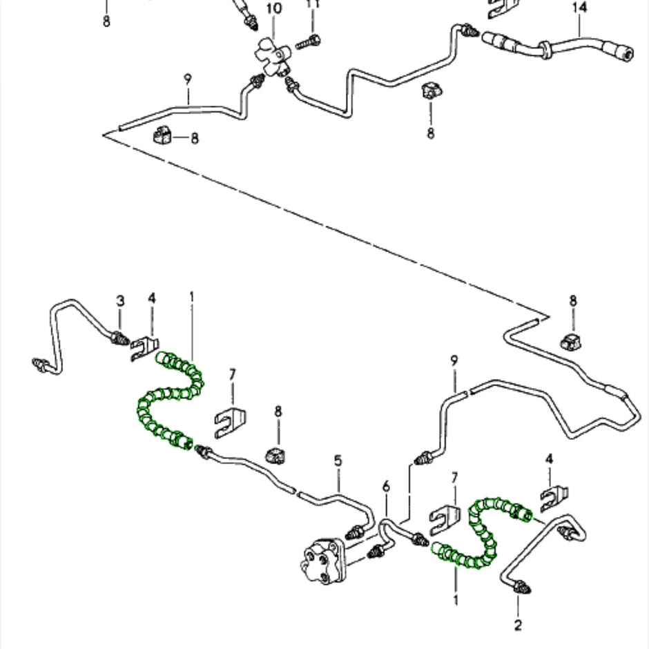 Bremsleitung Rohre Vorne Satz Porsche 964_3