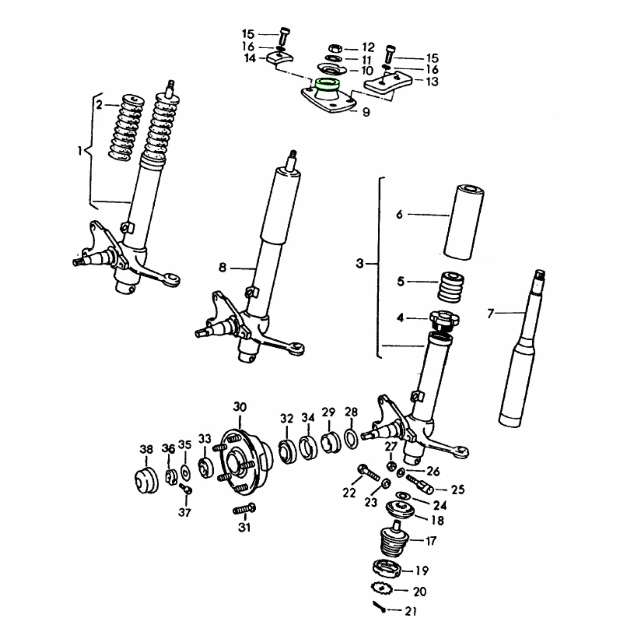 Powerflex Federbeinlager Buchsen Vorne Porsche 911_3
