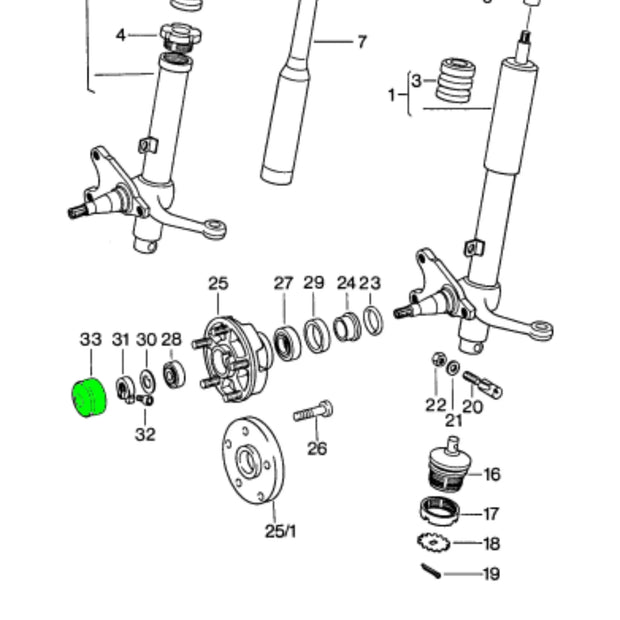 Fettkappe Radnabe Vorne Porsche 911 928_2
