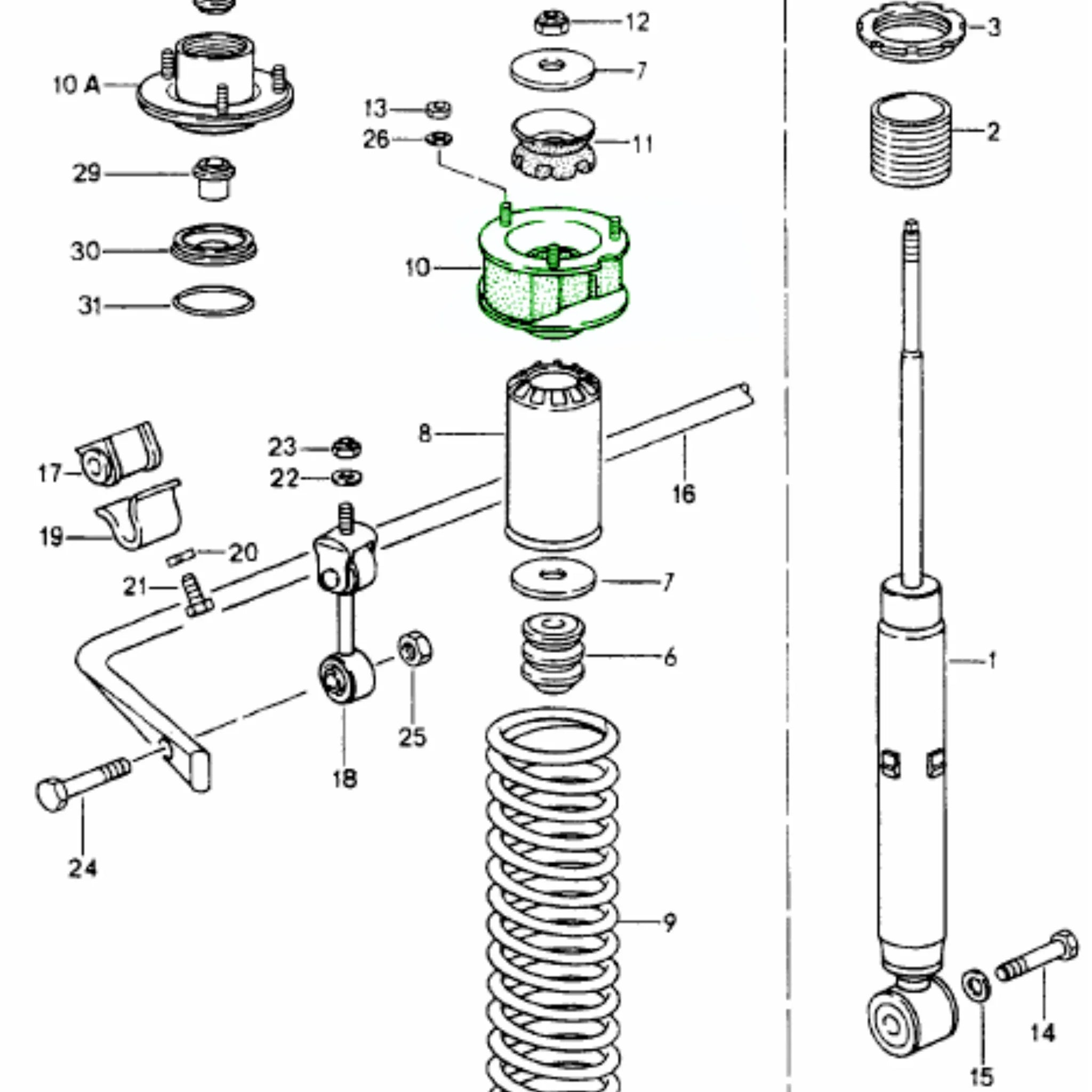 Domlager Hinten Porsche 964 Turbo Spät_3
