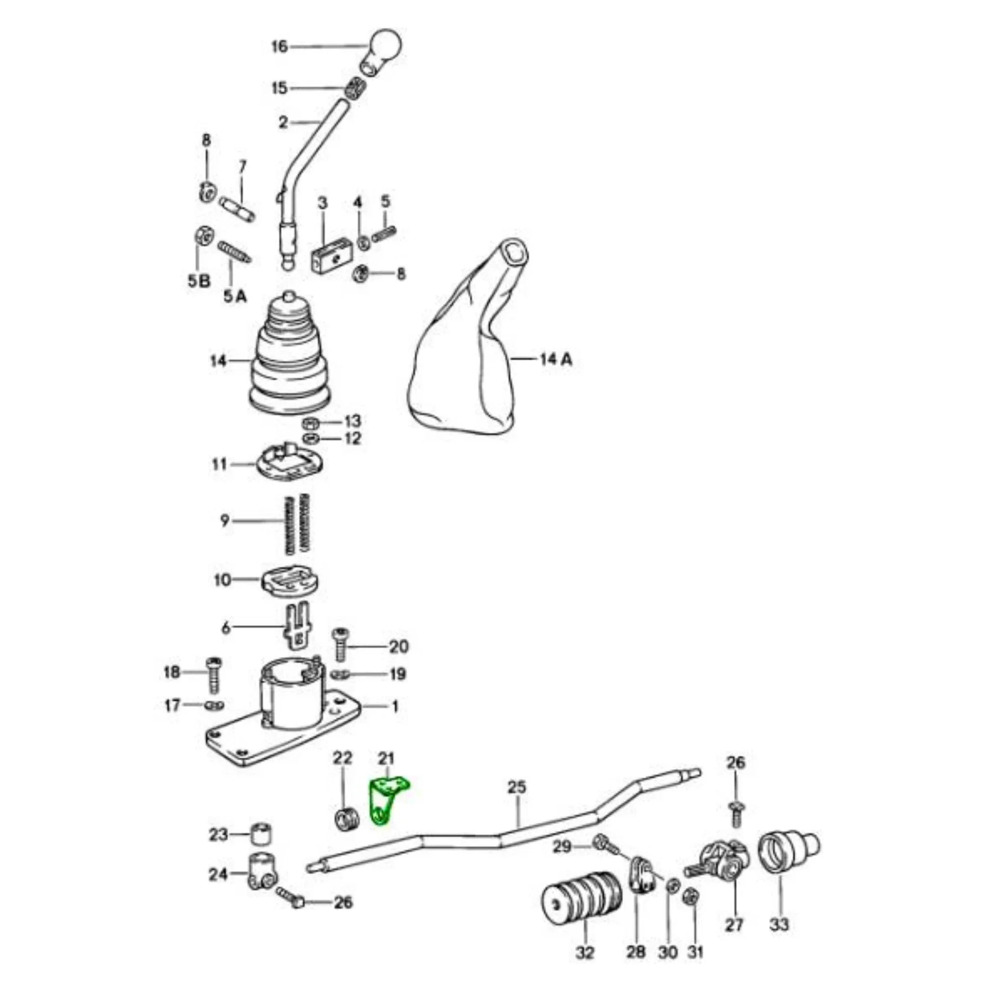 Lagerbock Schalthebel Porsche 911 915_3