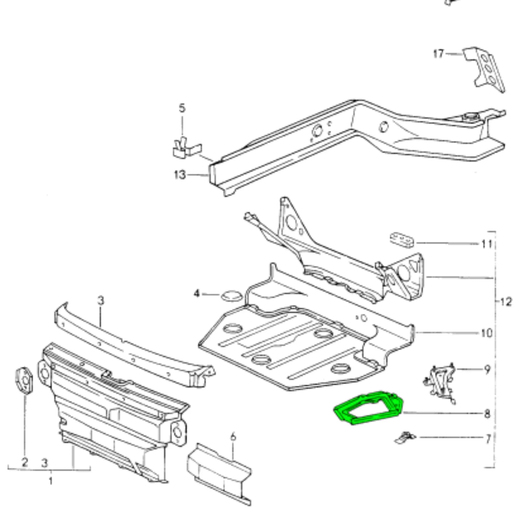 Batterieträger Platte Original Porsche 964_3