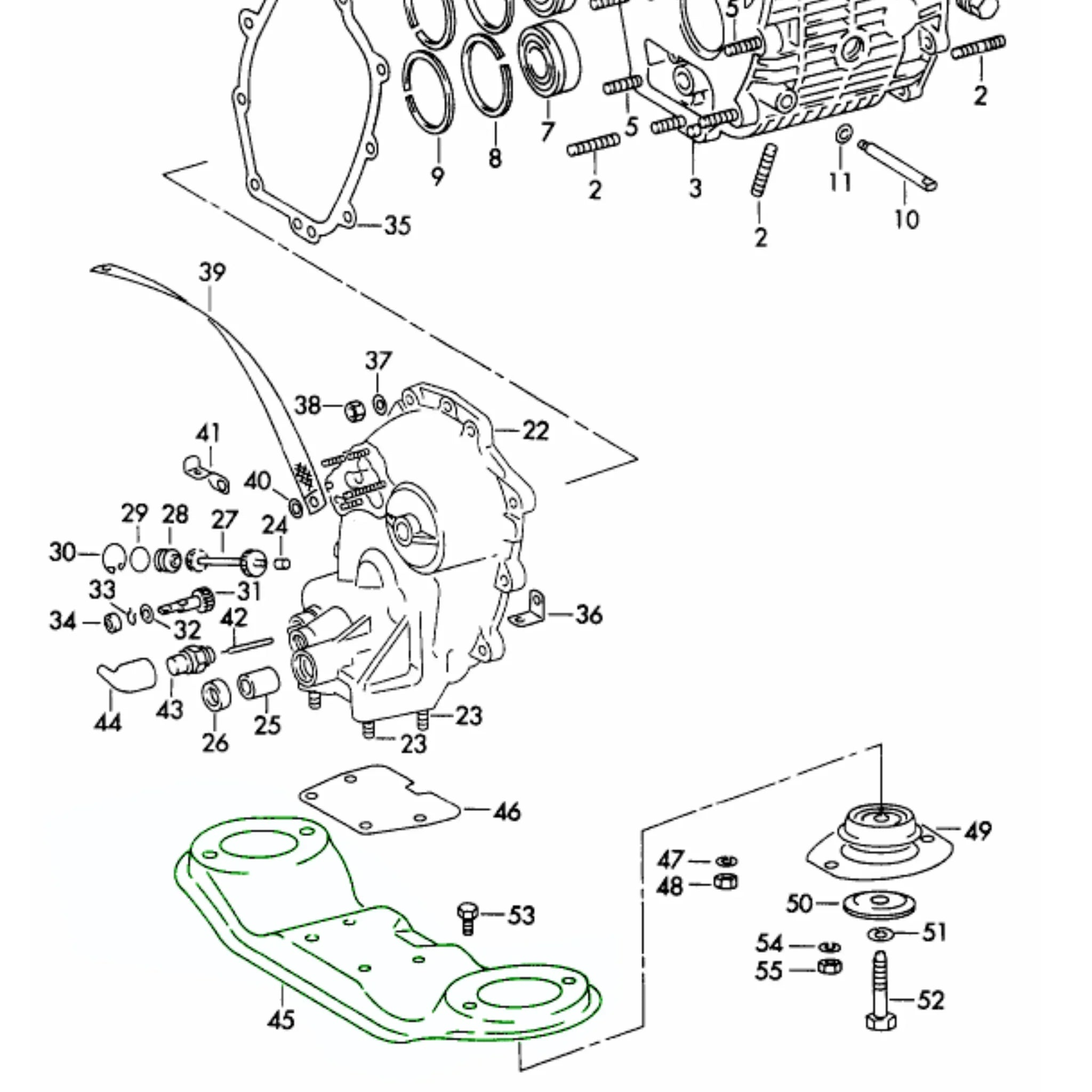 Getriebeträger Platte Porsche 911 915_3