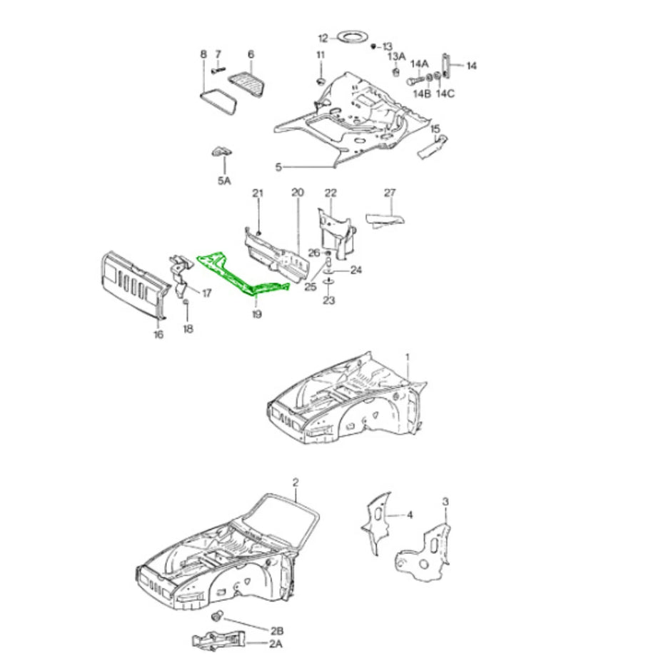 Tank Stützplatte Vorne Porsche 911 Original_3