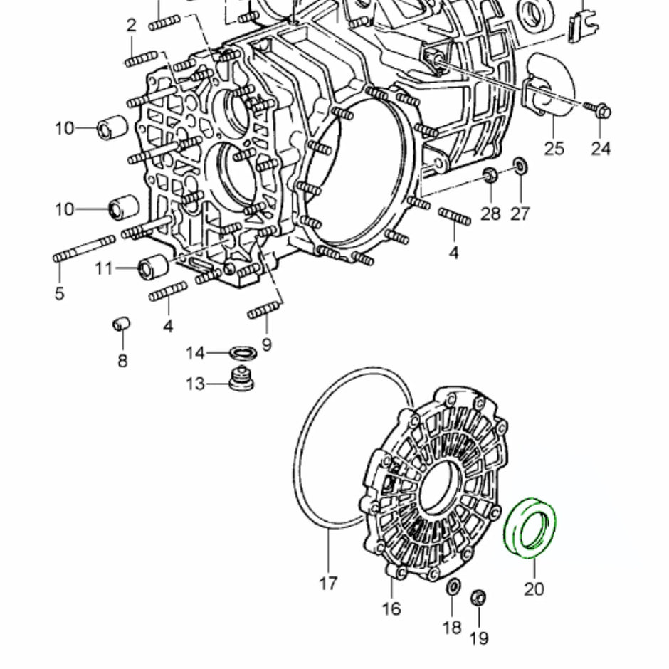 Wellendichtring Differential Ausgang Porsche_3