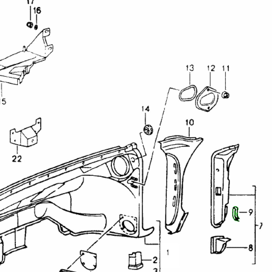 Reparaturblech A-Säule Tür Original Porsche 993_3