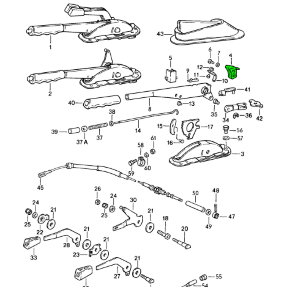Handbrems Schalter Warnleuchte Porsche 911_3