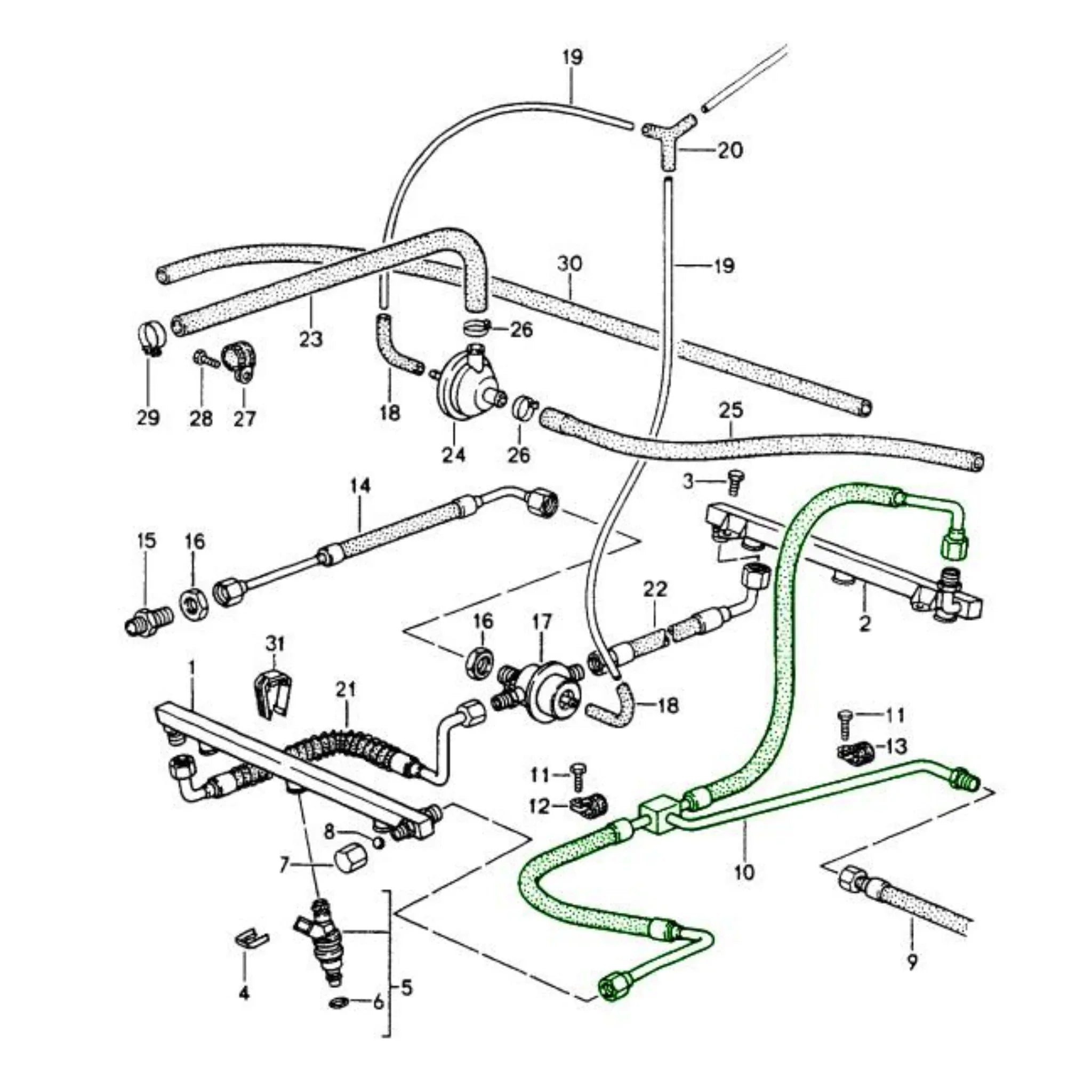Kraftstoffleitung Original Porsche 964 Motor_3