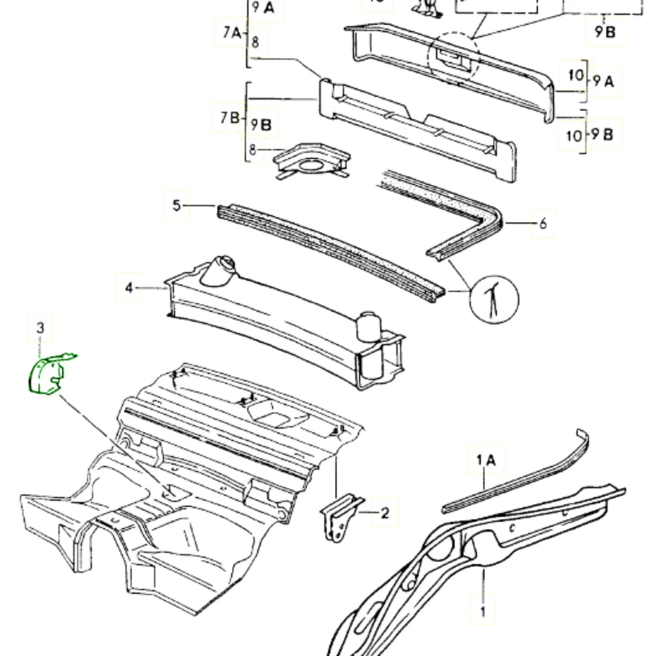 Halterung Rücksitzlehne Porsche 964 993_2