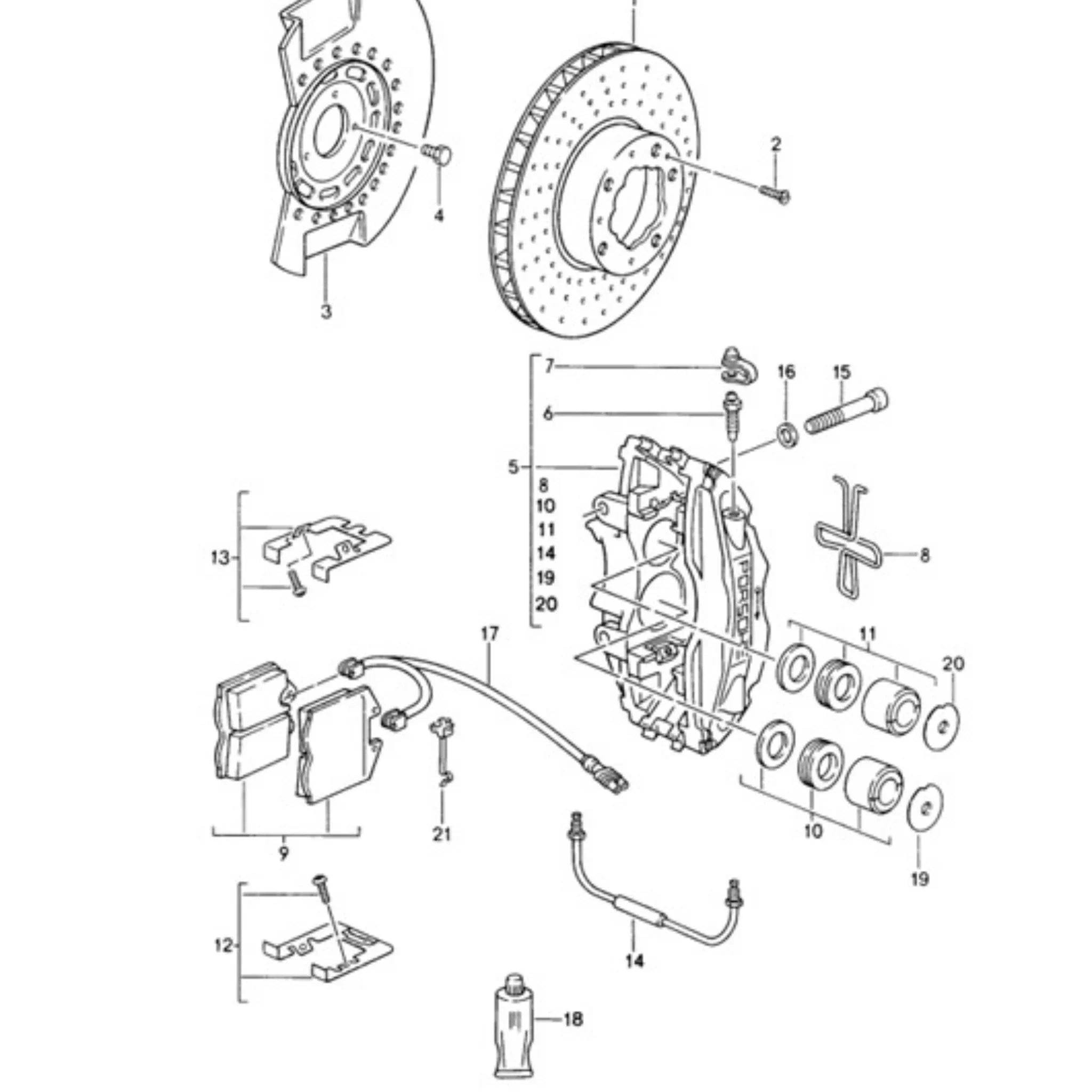 Kabelhalter Bremswarnkabel Original Porsche 911 944 968 928_3