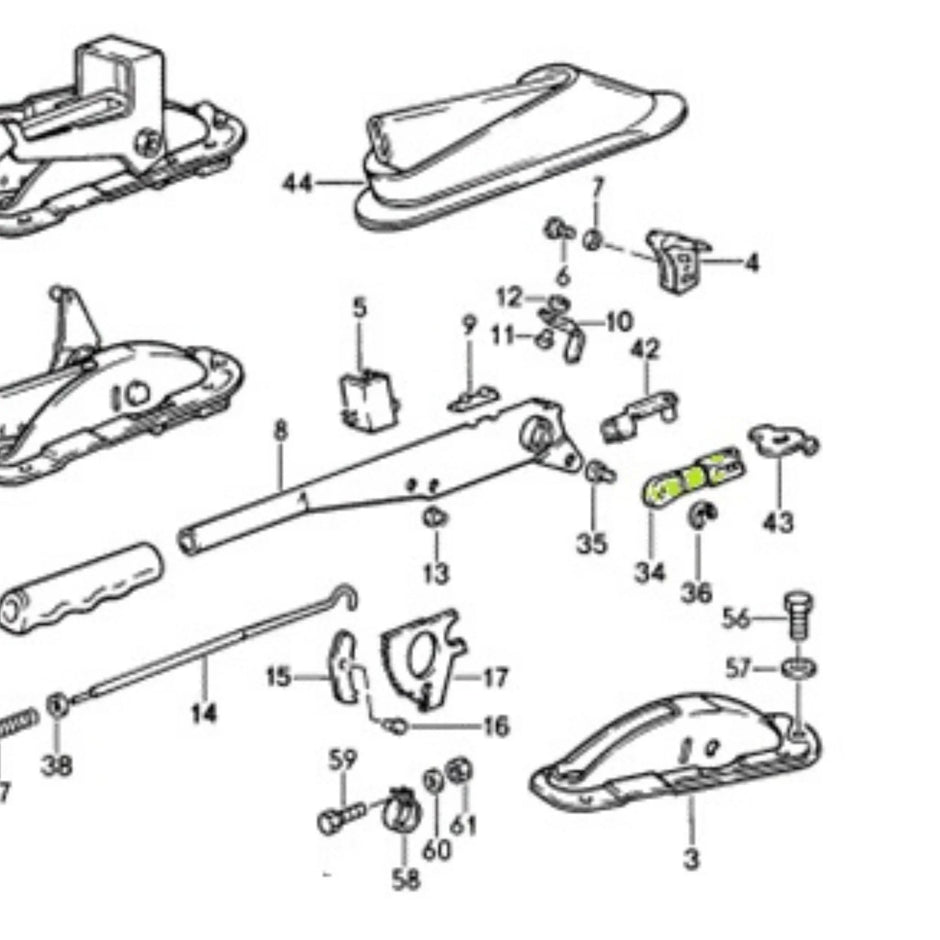 Gabelkopf Feststellbremse Porsche 911 Gabel_3
