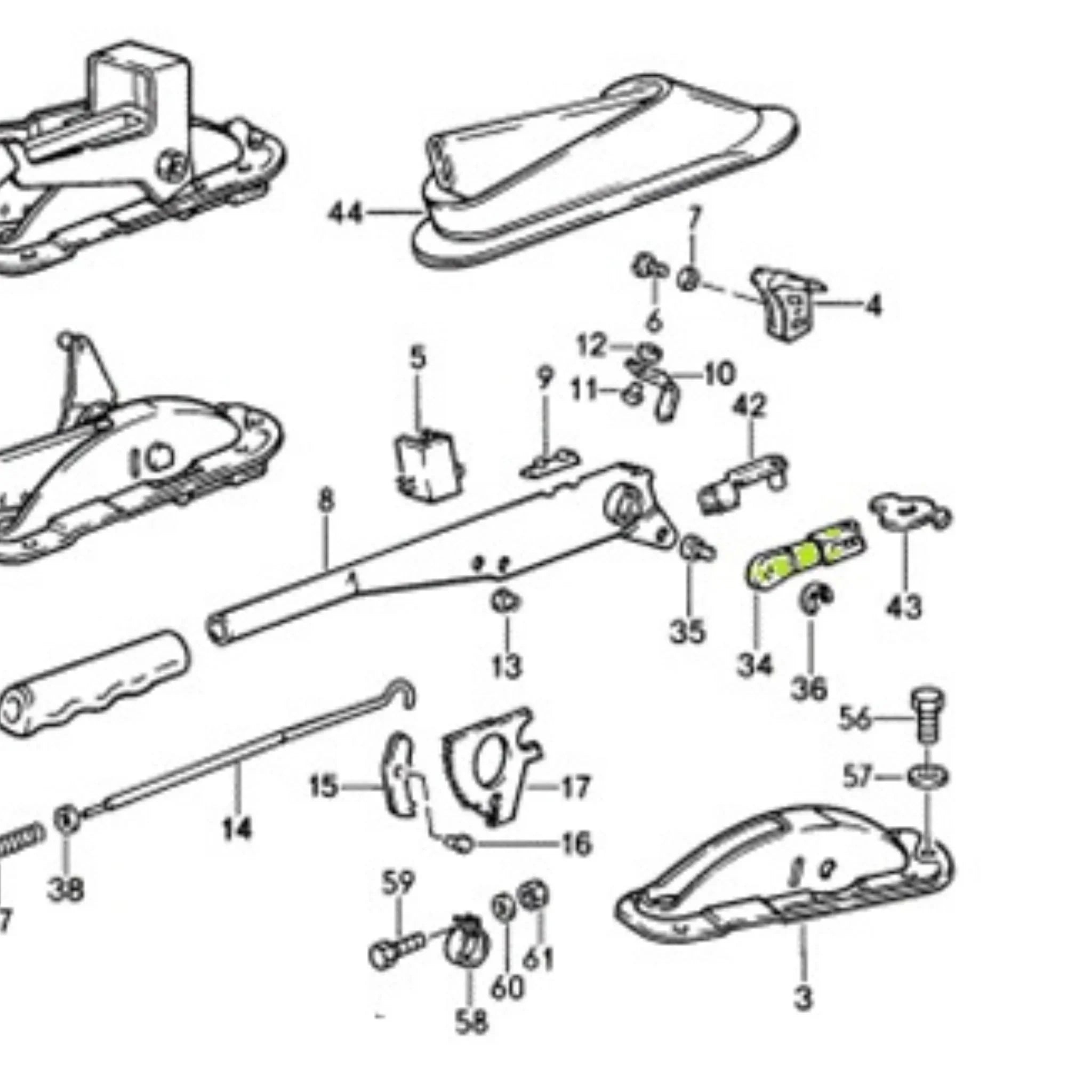 Gabelkopf Feststellbremse Porsche 911 Gabel_3
