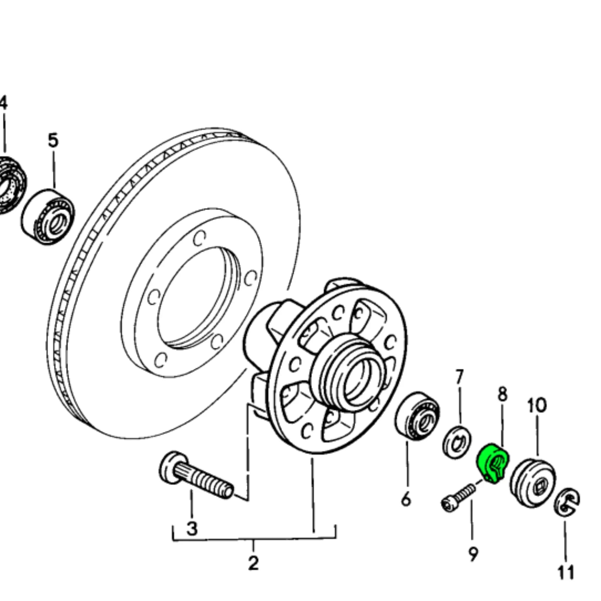 Klemmmutter Radnabe Satz Porsche 911 Transaxle_3