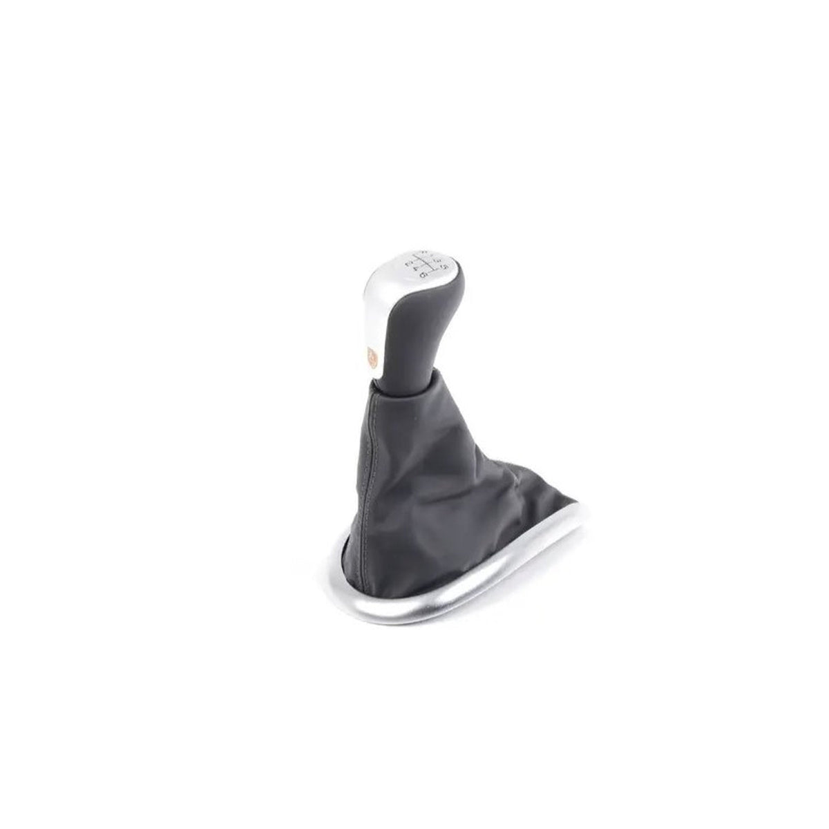 Leather gear stick with lower alloy ring and crest. Porsche 996 / Boxster 986 (Porsche Original)