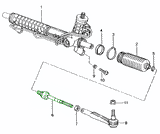 Inner track rod joints, set of 2 | Porsche 996 / Boxster 986 | Kit of OEM parts – image 2