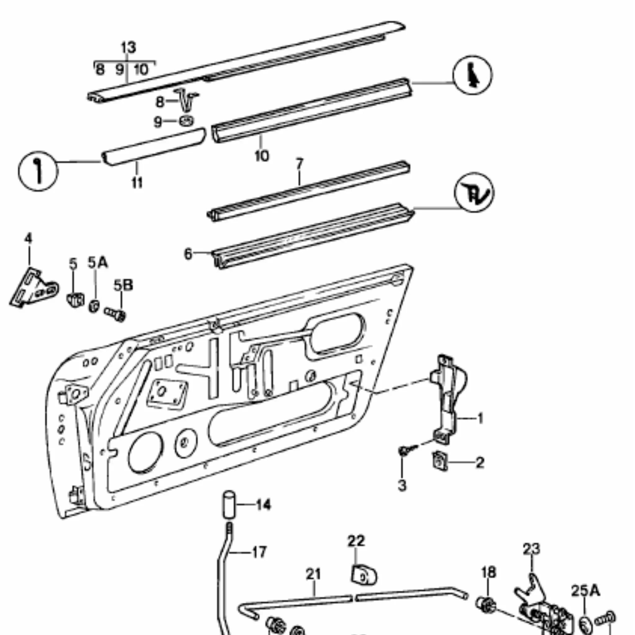 Fensterschachtleiste Außen Schwarz Porsche 911 964_4
