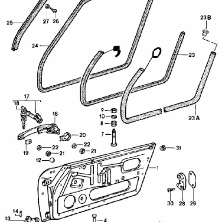 Türgriff Dichtung Satz 4-teilig Porsche 911_4