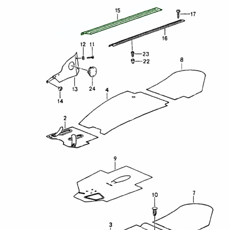 Einstiegsleiste Gummi Porsche 911 964 993_4