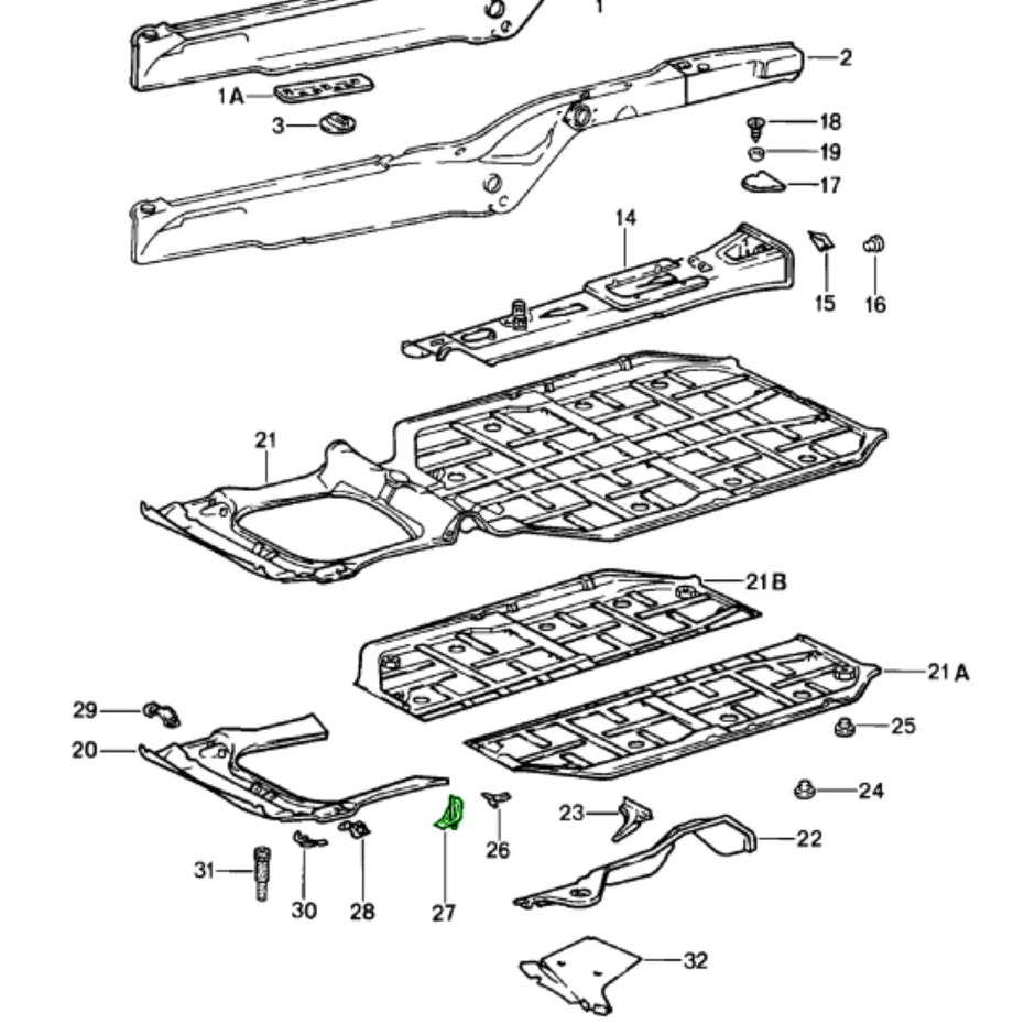 Lagerbock Lenkgetriebe Porsche 911 F/G_4