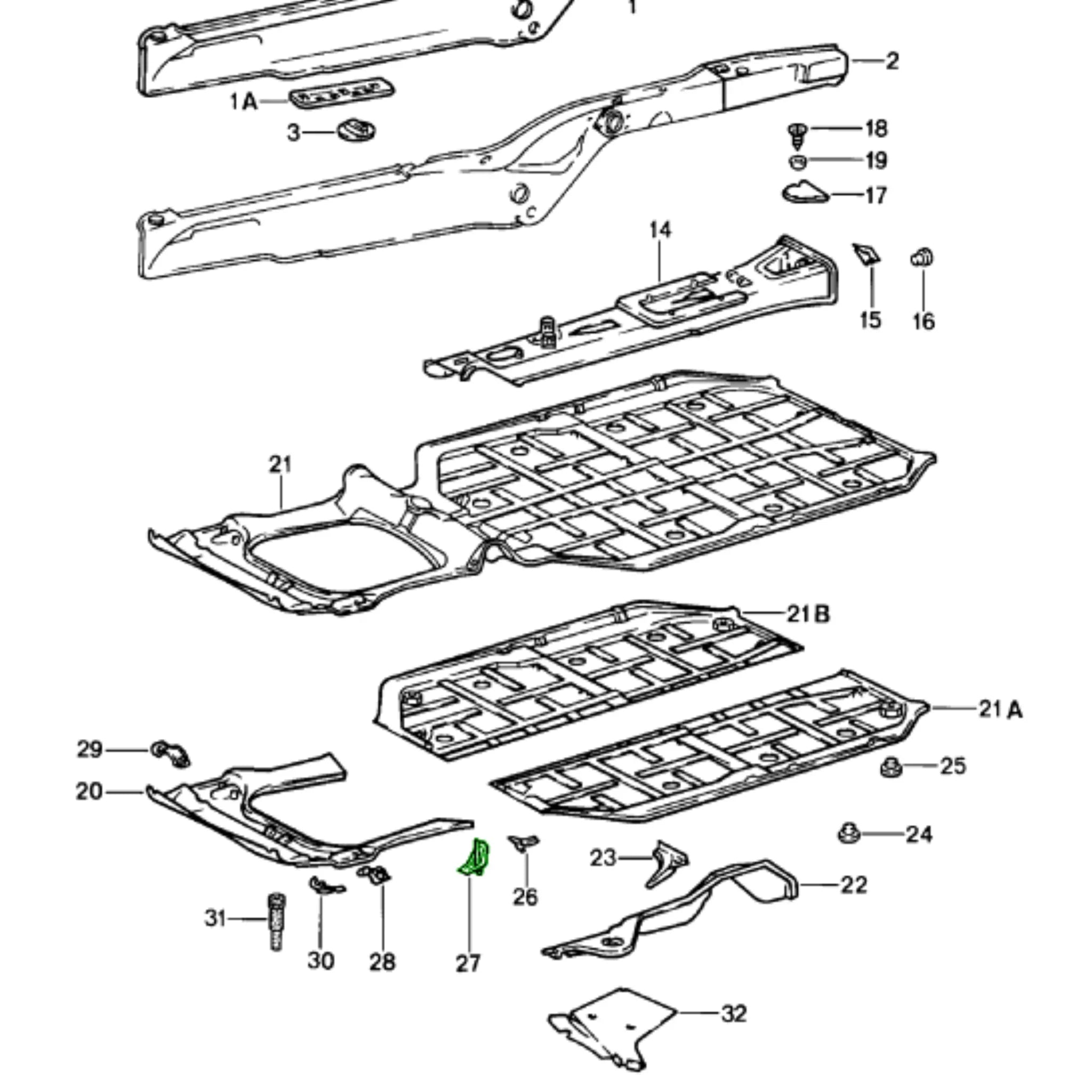 Lagerbock Lenkgetriebe Porsche 911 F/G_4