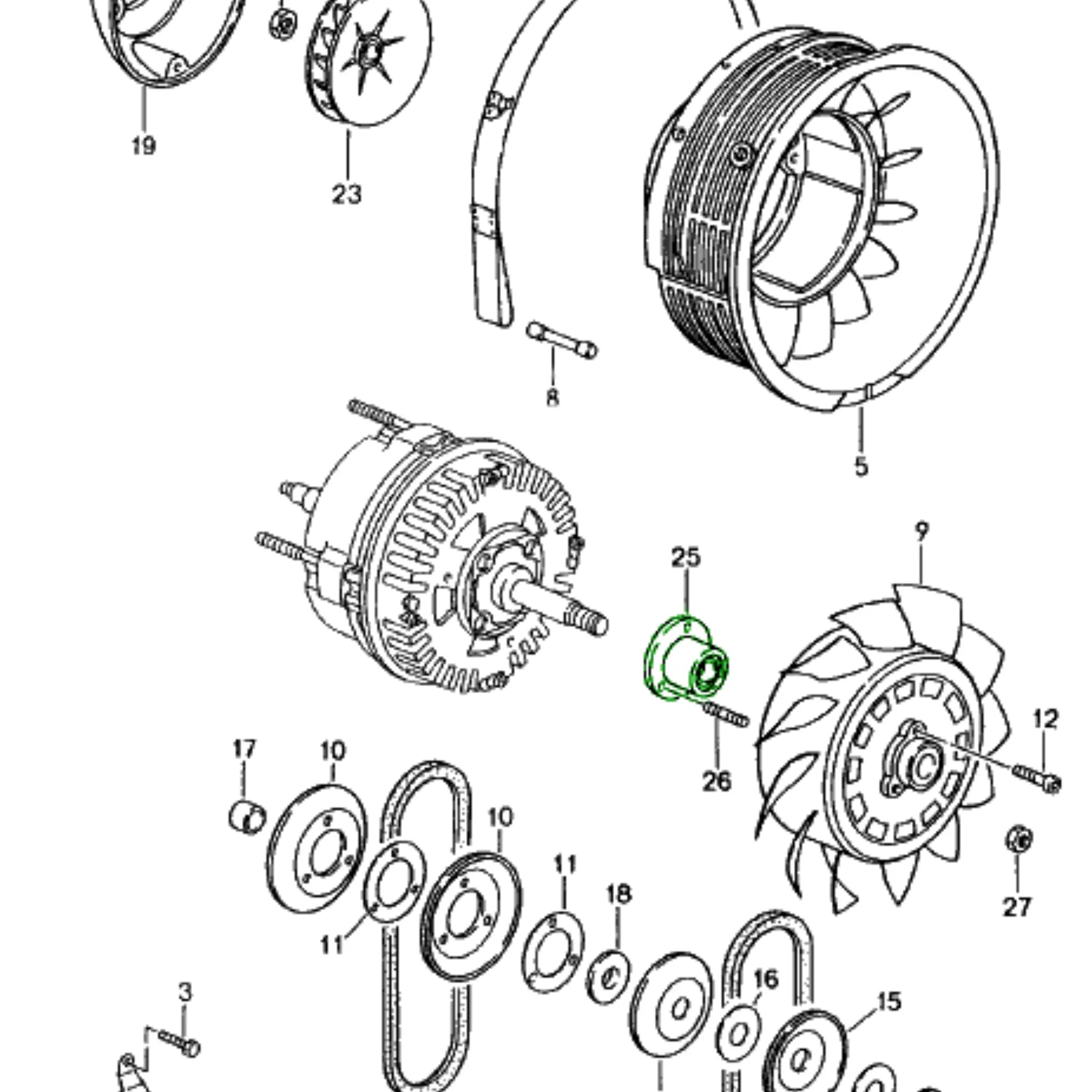 Nabe Lüfterrad Porsche 964 993_4