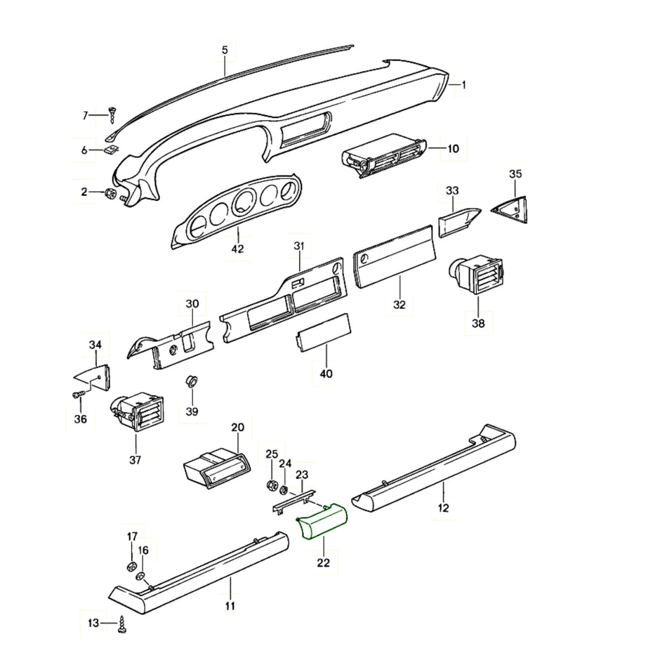 Aschenbechergriff Schwarz Original Porsche 911_4