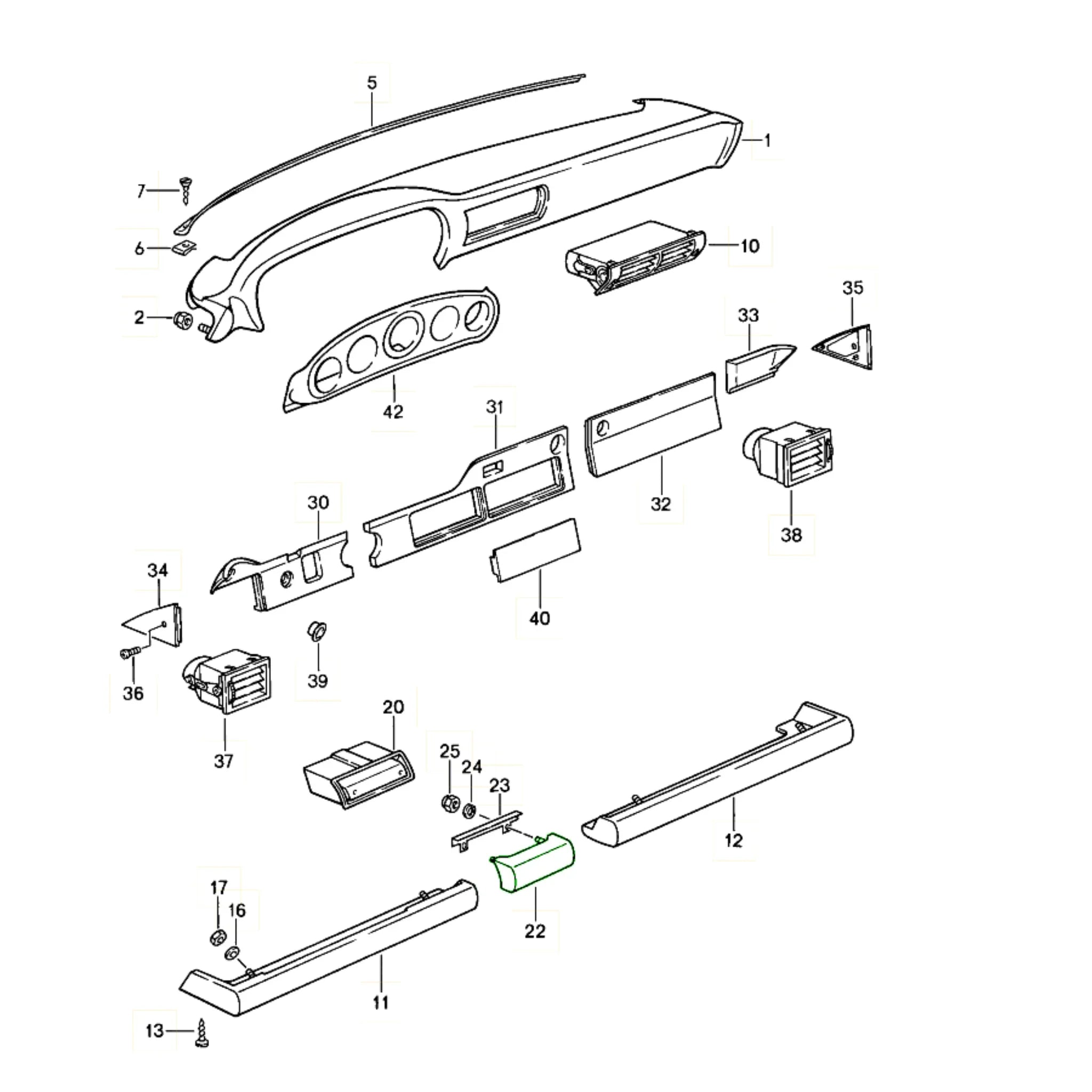 Aschenbechergriff Schwarz Original Porsche 911_4