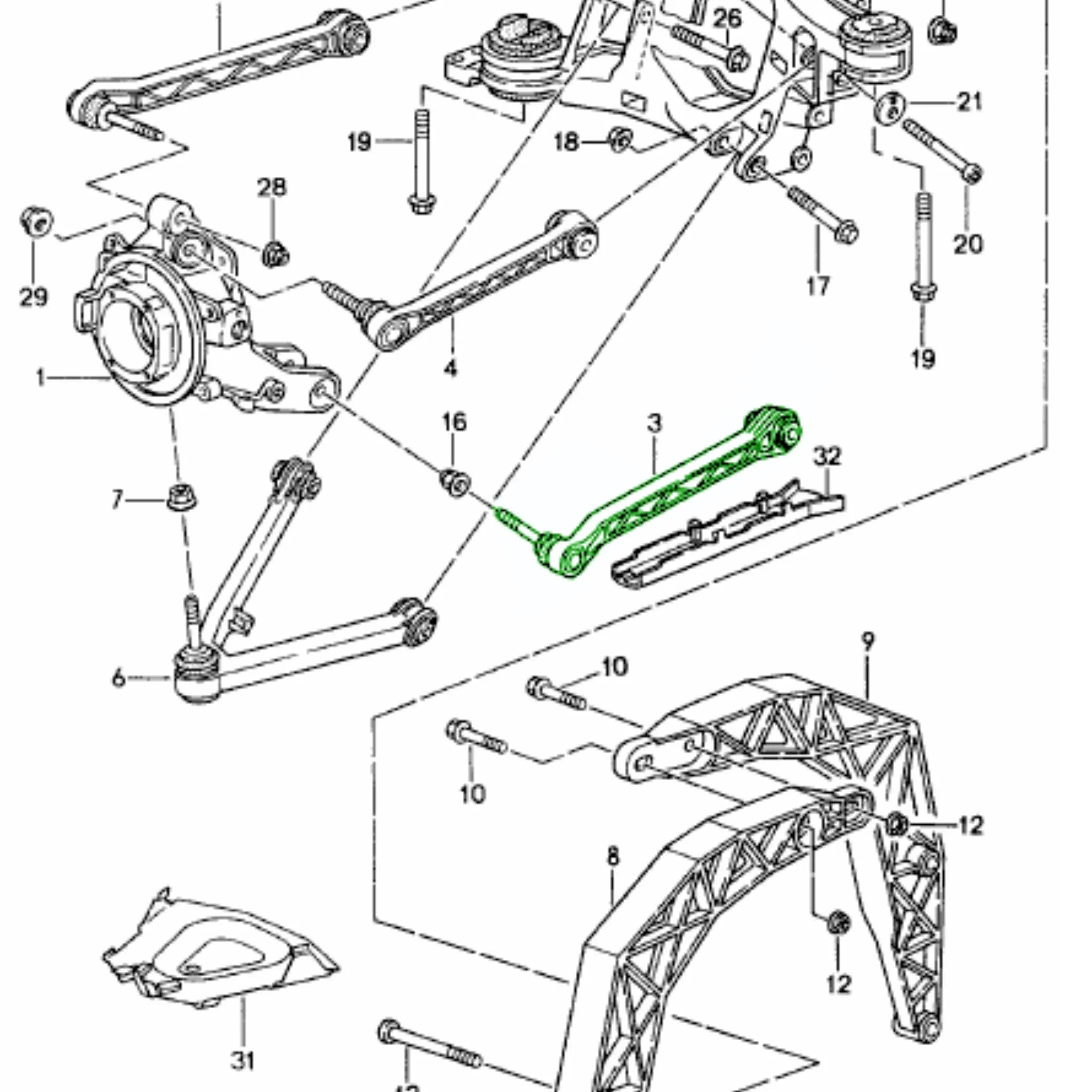 Querlenker Hinten Unten Porsche 993_4