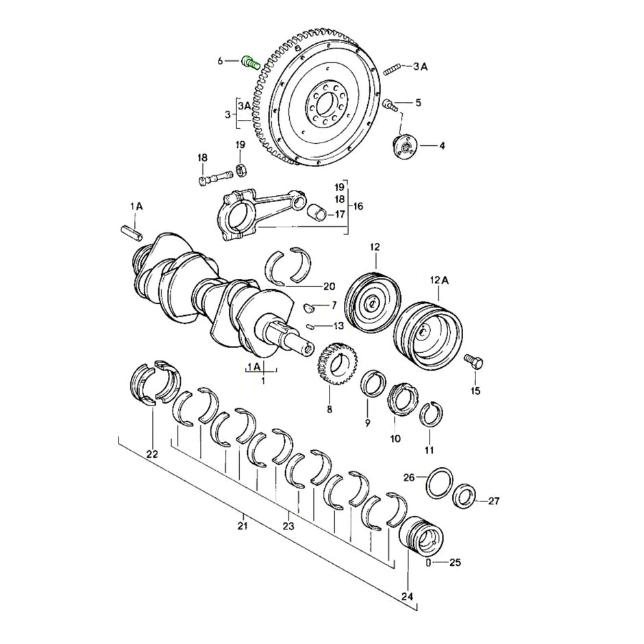 Schwungrad Schrauben Satz Porsche 911 944 964_4