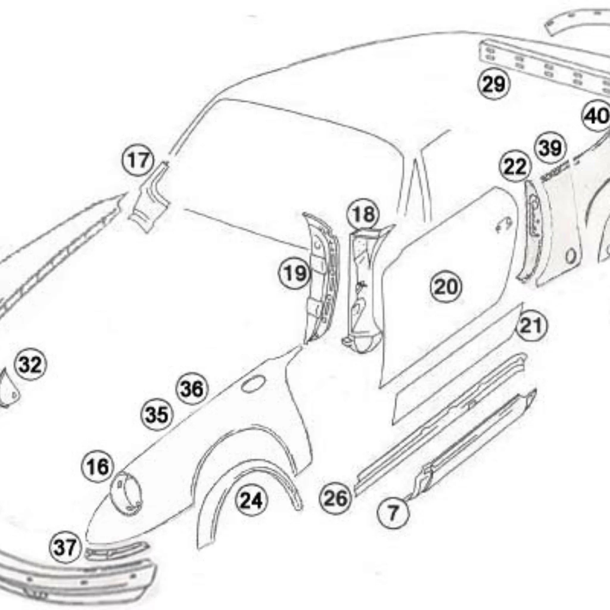 Schweller Außen Porsche 964 Reparaturblech_4