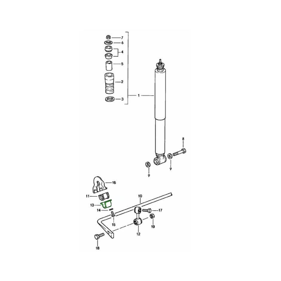Halterung Stabilisatorbuchse Original Porsche_5