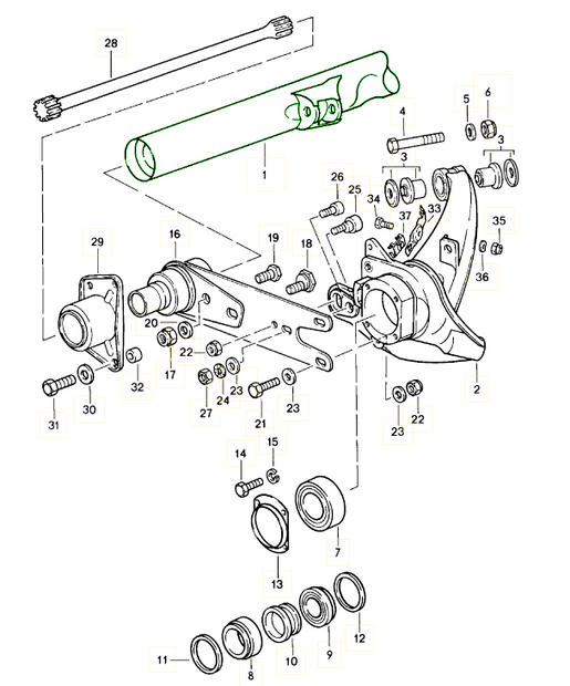 Hinterachs-Querrohr | Porsche 911 (1972-86) – OEM