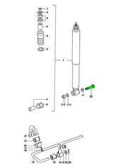 Rear shock absorber mounting bolt, M14 × 1.5 × 85 | Porsche 911 / 924S / 944 / 968 | Genuine Porsche Part – image 4