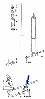 Front drop link bushes, Heritage Collection | Porsche 911 (1965–1973) / 914 | Powerflex – image 2