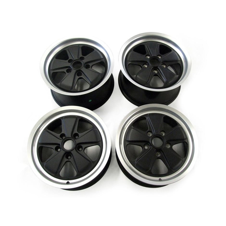 18" Fuchs Style Alloy Wheels Set (4 wheels) 8.0J and 10.0J Black