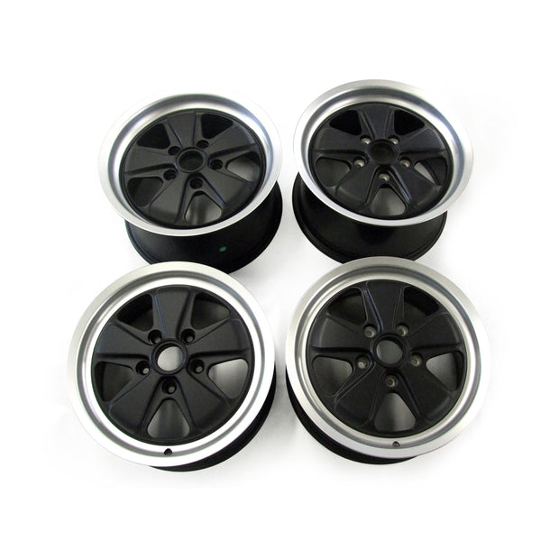 17" Fuchs Style Alufelgen-Set (4 Stück) 7.0J und 9.0J Schwarz