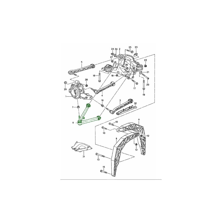 V-Querlenker Hinten Unten Porsche 993 V-Strebe_5