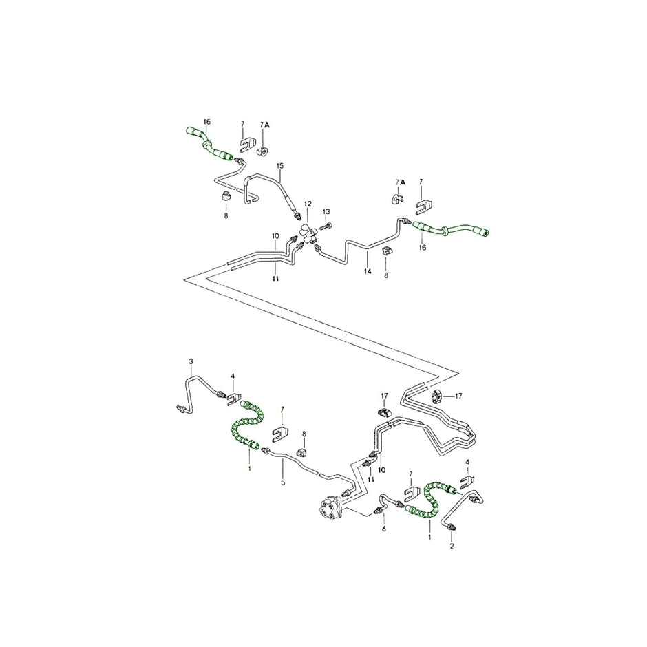 Bremsschläuche Set Vorne Hinten Porsche 993 bis 09/1994_5