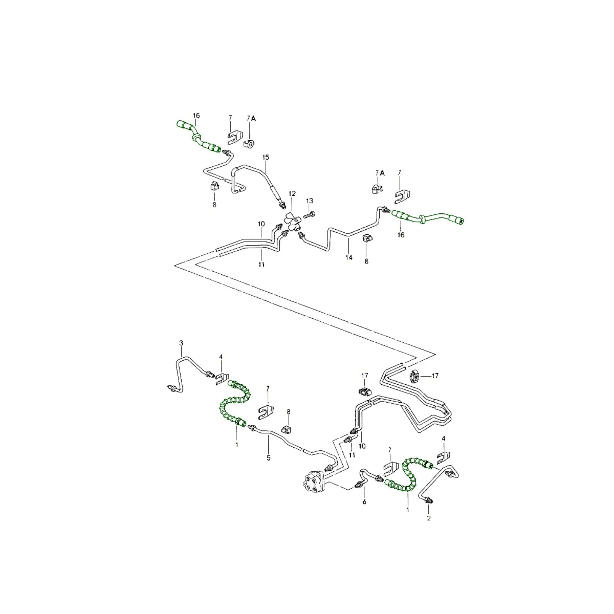Bremsschläuche Set Vorne Hinten Porsche 993 bis 09/1994_5