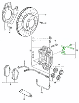 Bremsbelagstiftsatz, Bremssattel vorne | Porsche 996 / 997 – Bild 2