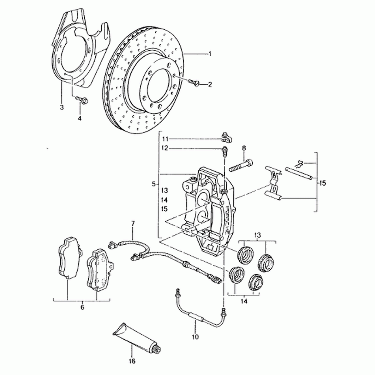 Bremssattel-Entlüftungsventile. Porsche Verschiedene Modelle (Porsche Original)