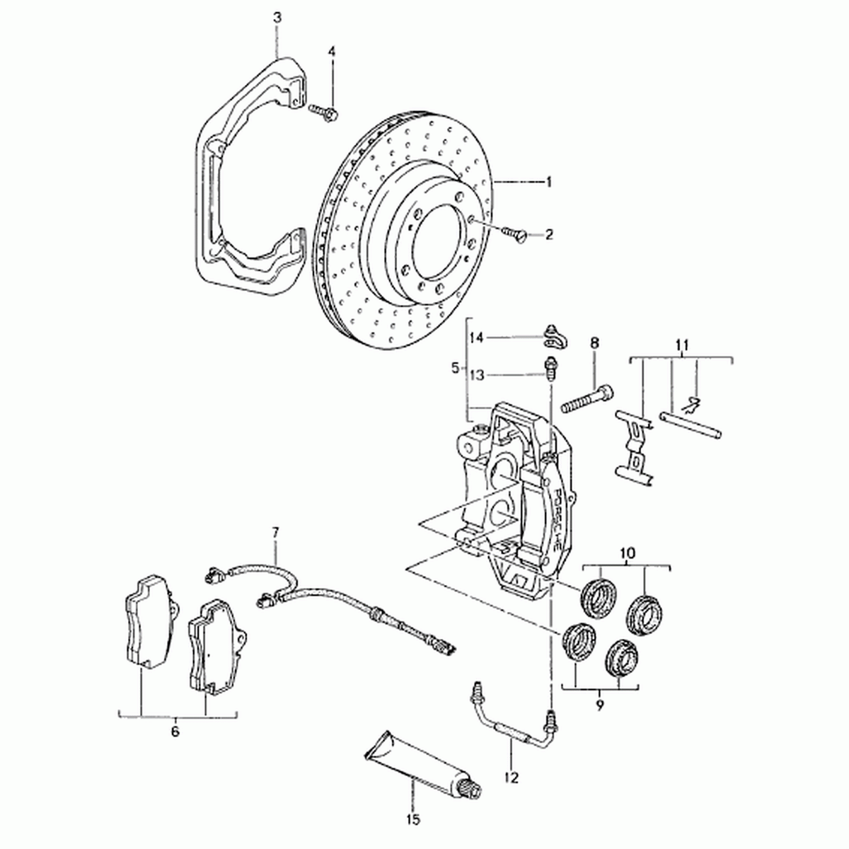 Bremsscheiben-Abdeckplatte Hinten. Porsche 996 / 997 (Porsche Original)