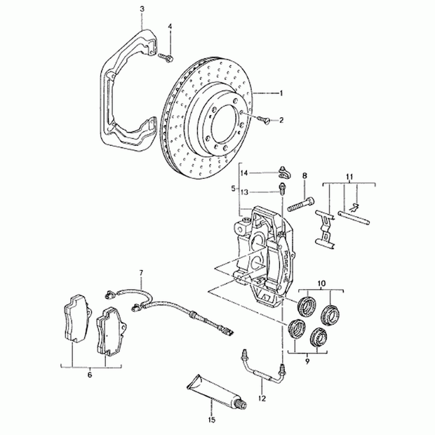Brake Disc Backing Plate Rear. Porsche 996 / 997 (Porsche Original)