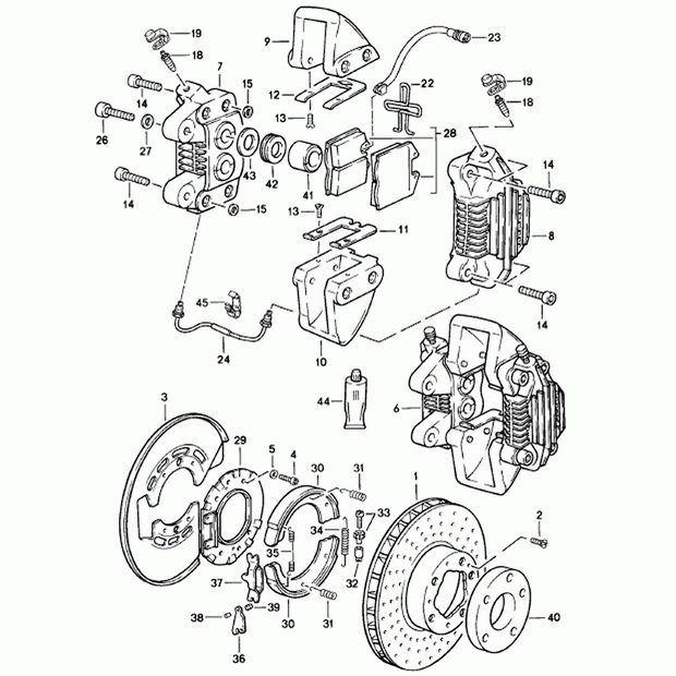 Bremssattelträger (hinten) für Porsche 930 Turbo – Porsche Originalteil