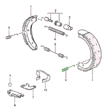Handbrake shoe tension springs, set of 4 | Porsche Boxster S 986 / 996 | Kit of OEM parts – image 2