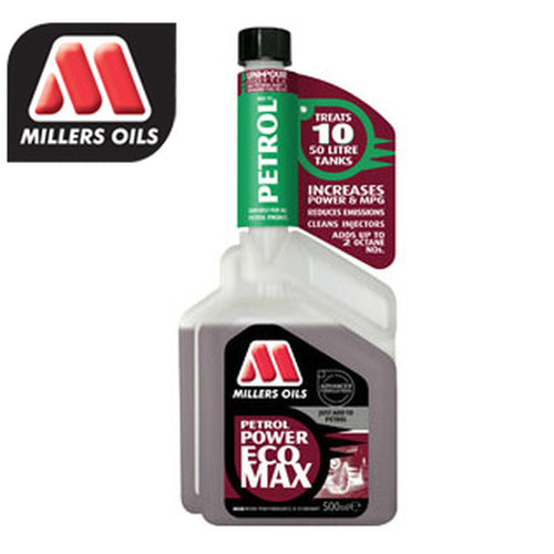 Millers PETROL POWER ECOMAX Kraftstoffadditiv (Leistungsadditiv) - 500 ml