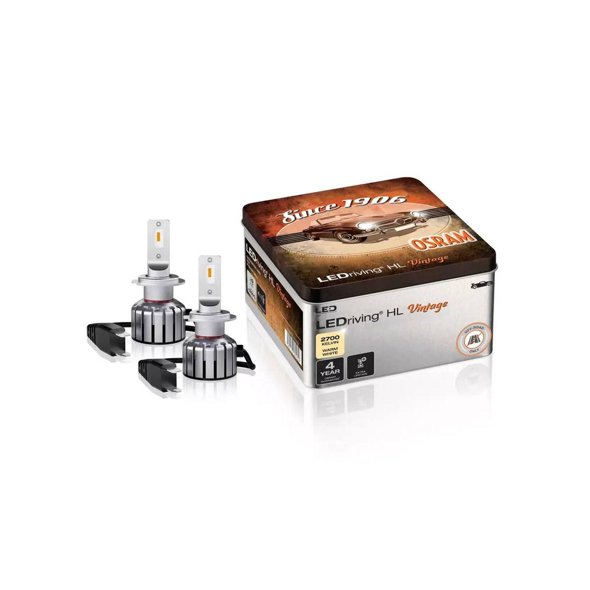 H7-LED-Lampen (2700 K Warmweiß) – Osram LEDriving HL Vintage (PAAR)