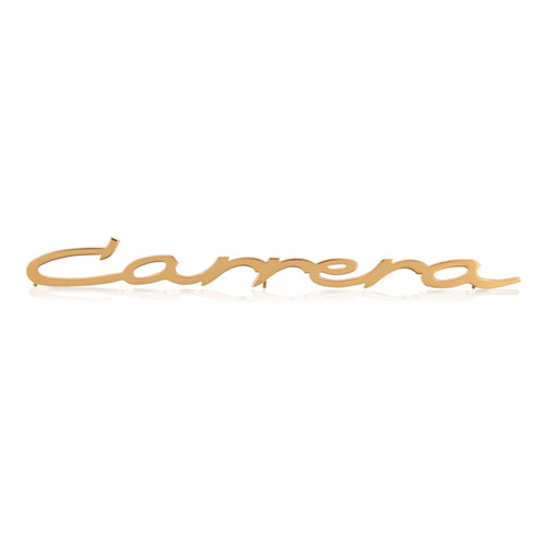 "CARRERA" Large gold badge – Porsche 356 A / 356 B T-5 / 356 B T-6 / 356 C