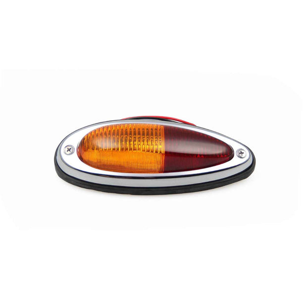 Heckblinker rot/orange mit Gummidichtung – Porsche 356A / 356B / 356C