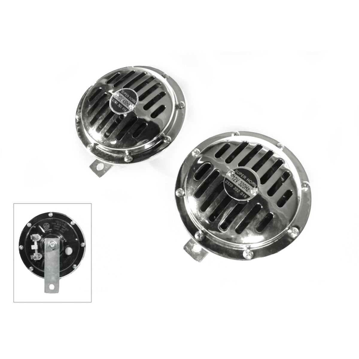 Hupenset 12 Volt in Chrom Porsche 356 / 911 / 912 2er Set